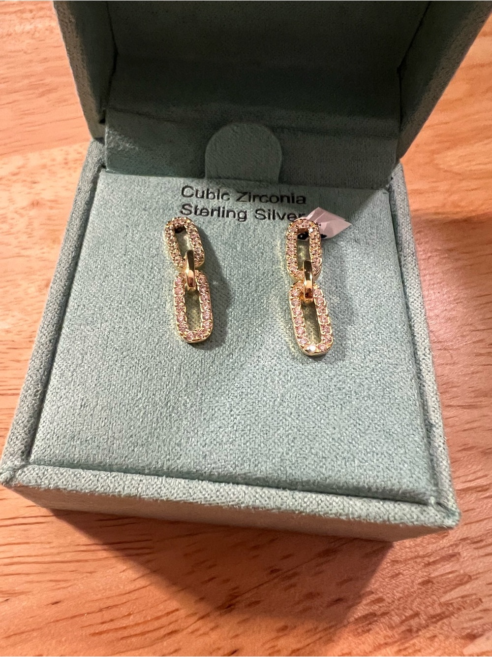 NEW RACHEL Zoe gold over sterling silver elegant earrings New